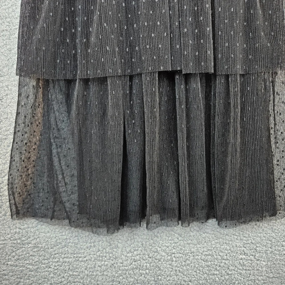 Dress The Population Women's Kady Dress Sz XS Merlot Sequins Tiered Tulle - Picture 5 of 13